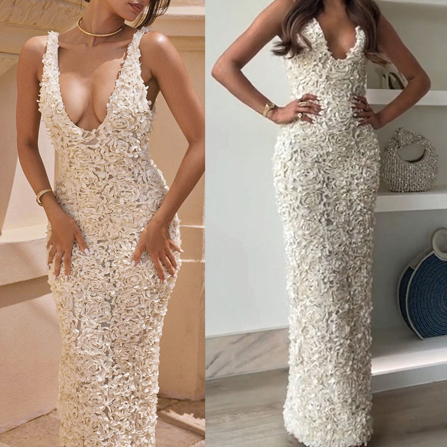 Abito Midi Donna Tubino Pizzo Spalline Larghe Cerimonia