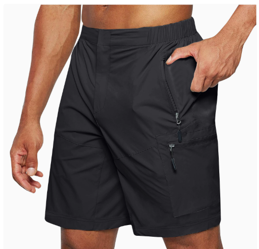 Bermuda Uomo Sportivi Tessuto Elasticizzato Tasca Porta Cellulare