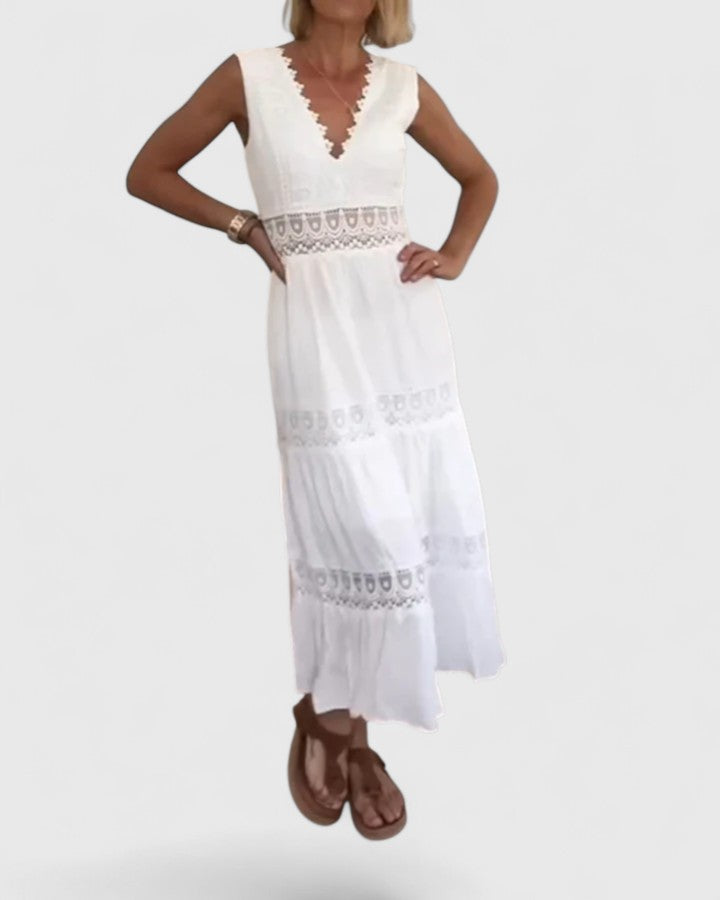 Abito Midi Donna Tessuto Leggero Vestibilità Precisa