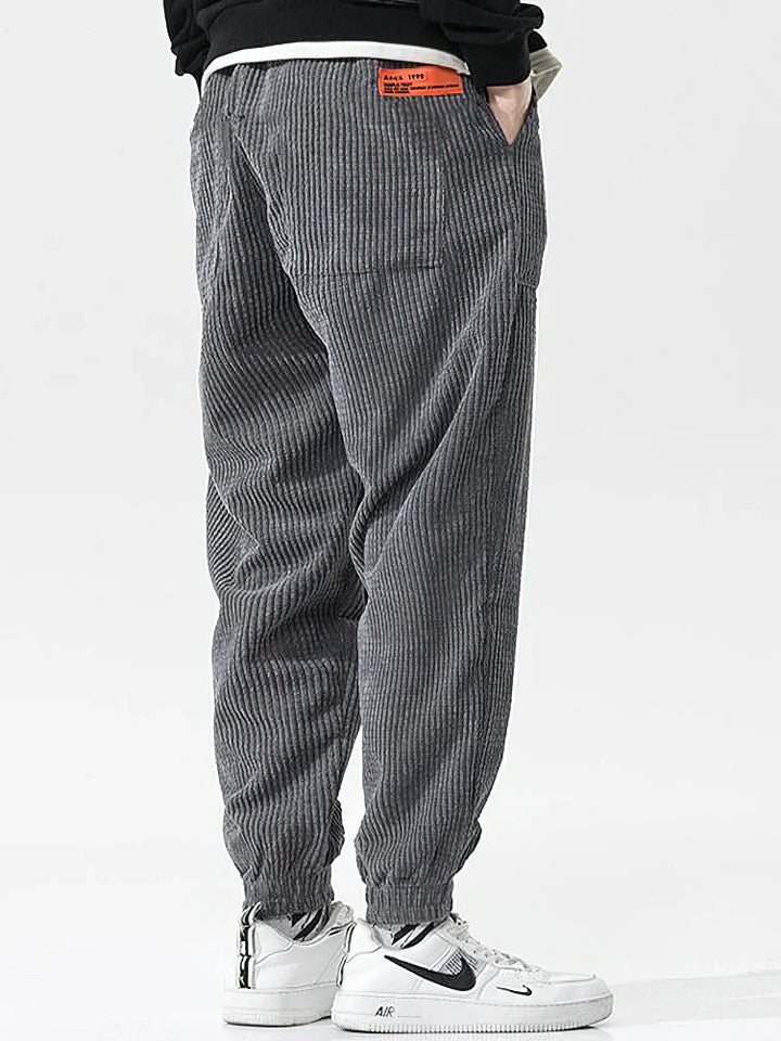 Pantaloni Uomo in Velluto Comodi Stile Casual