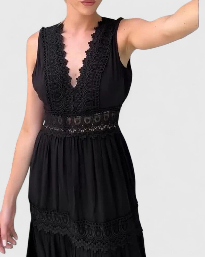 Abito Midi Donna Tessuto Leggero Vestibilità Precisa