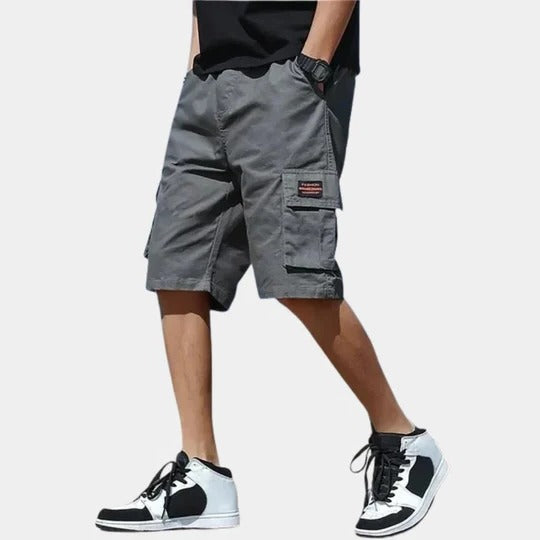 Pantaloncini Cargo Uomo Cotone Tasche Multiple
