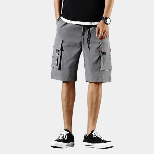 Pantaloncini Cargo Uomo Cotone Tasche Multiple