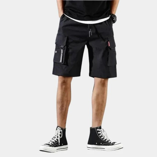 Pantaloncini Cargo Uomo Cotone Tasche Multiple