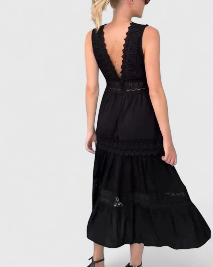 Abito Midi Donna Tessuto Leggero Vestibilità Precisa