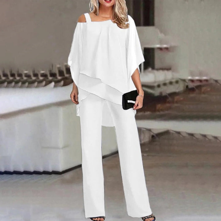 Jumpsuit Donna Spalle Scoperte Gamba Lunga Elegante