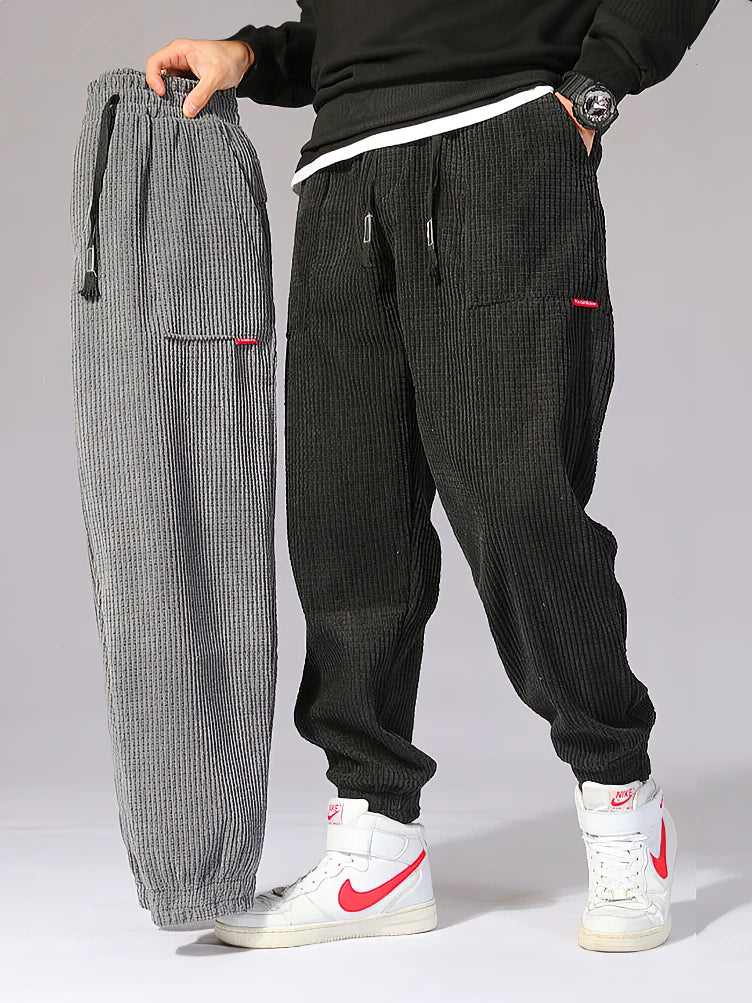 Pantaloni Uomo in Velluto Comodi Stile Casual