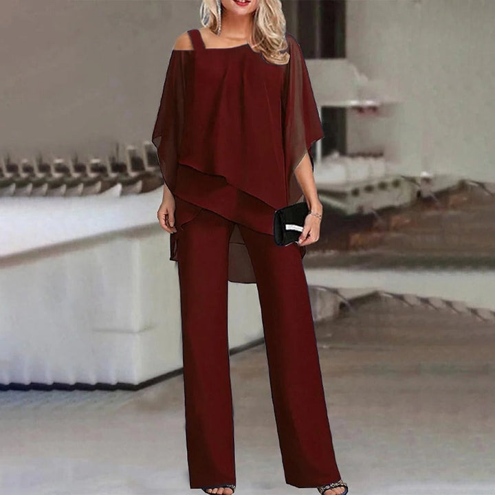 Jumpsuit Donna Spalle Scoperte Gamba Lunga Elegante