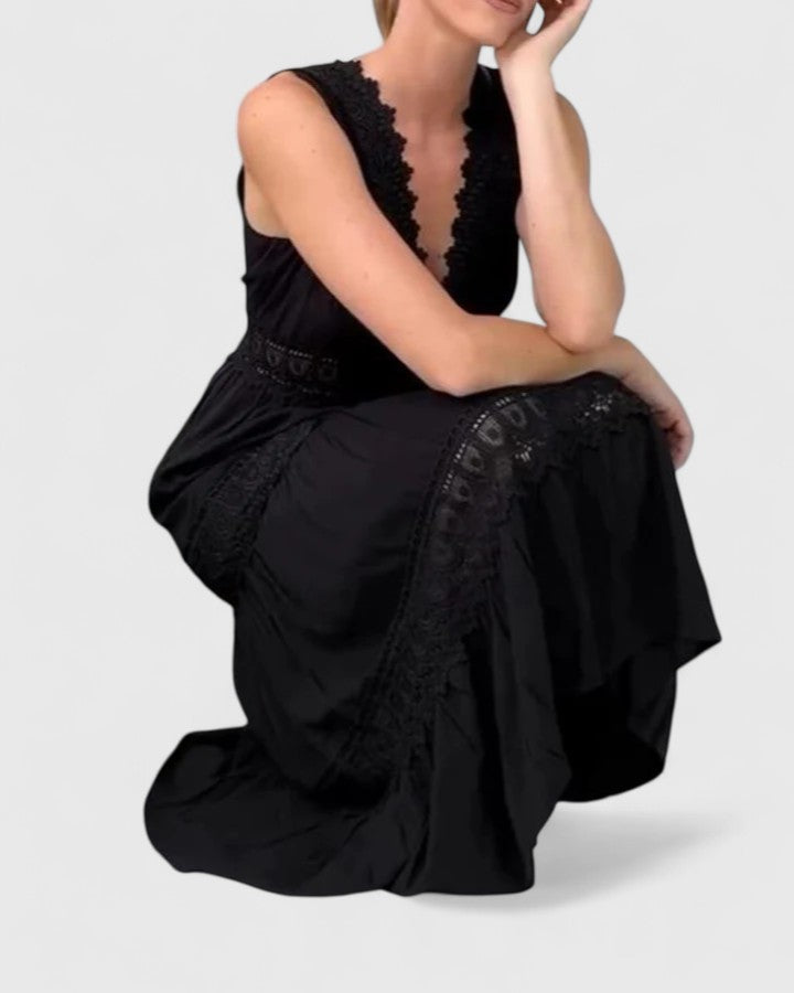Abito Midi Donna Tessuto Leggero Vestibilità Precisa