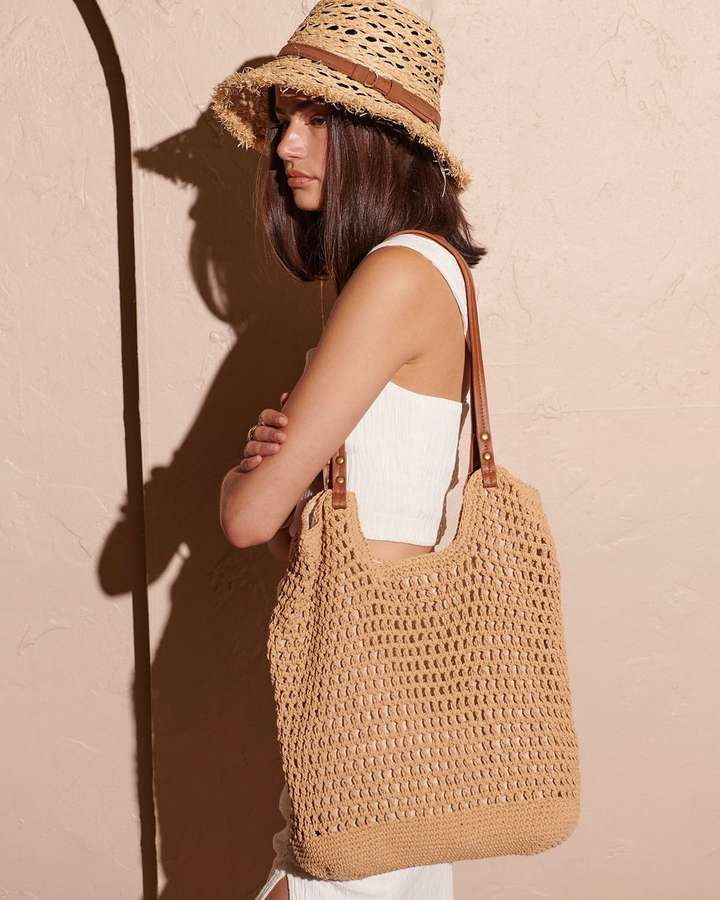 Borsa Spiaggia Donna in Tessuto Chic Capiente Estiva - Vesarelli