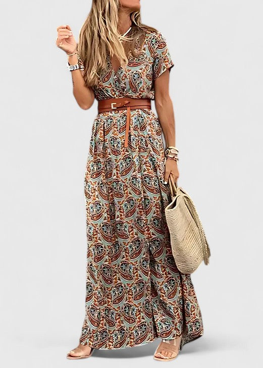 Abito Maxi Donna Stile Ricercato Vestibilità Strutturata