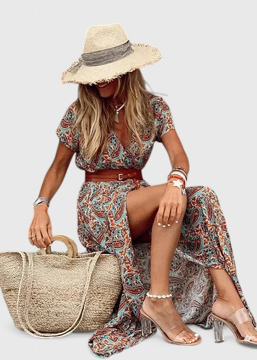 Abito Maxi Donna Stile Ricercato Vestibilità Strutturata