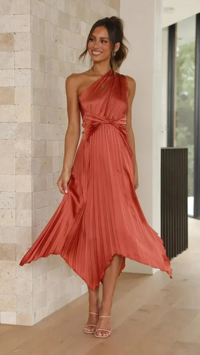 Abito Midi Donna Moderno Semplice Raffinato