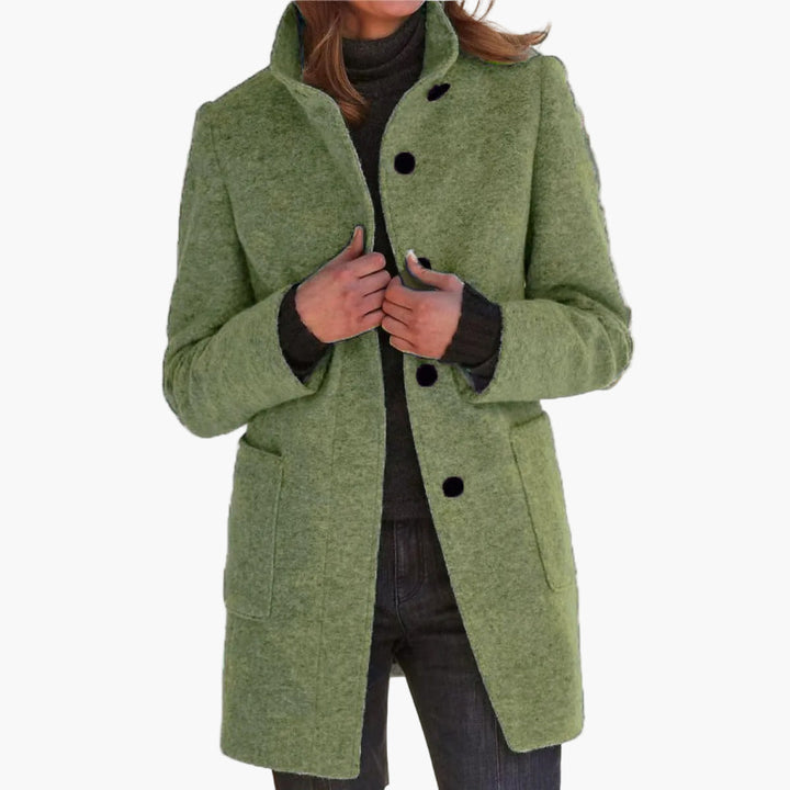 Cappotto Corto Donna in Misto Lana Giacca Monopetto Moderna