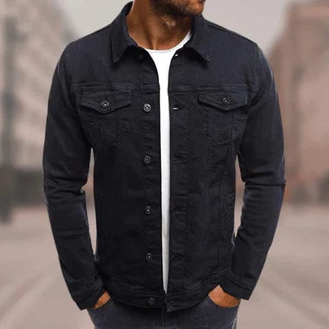 Giacca Uomo in Denim Spessa Vestibilità Classica