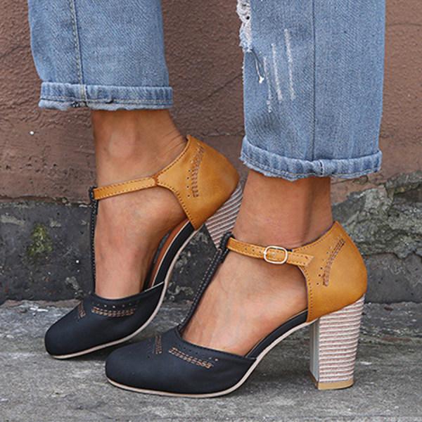 Scarpe Ortopediche Donna Tacco Largo Comode Chiuse a Infilare