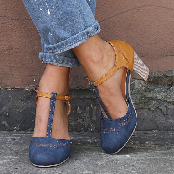 Scarpe Ortopediche Donna Tacco Largo Comode Chiuse a Infilare