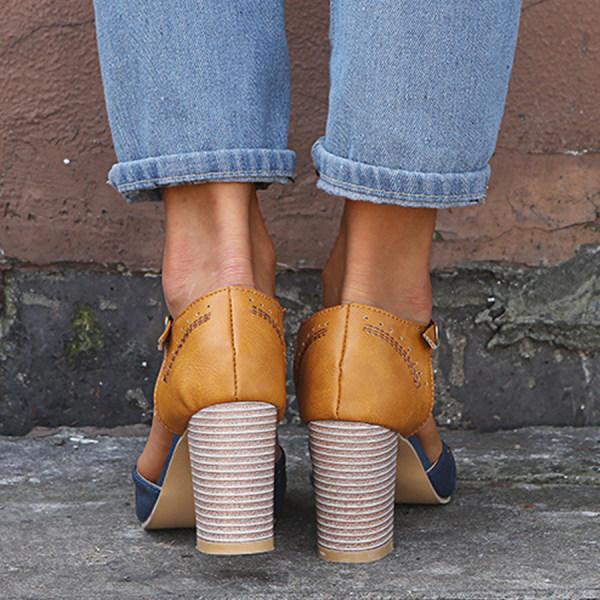 Scarpe Ortopediche Donna Tacco Largo Comode Chiuse a Infilare
