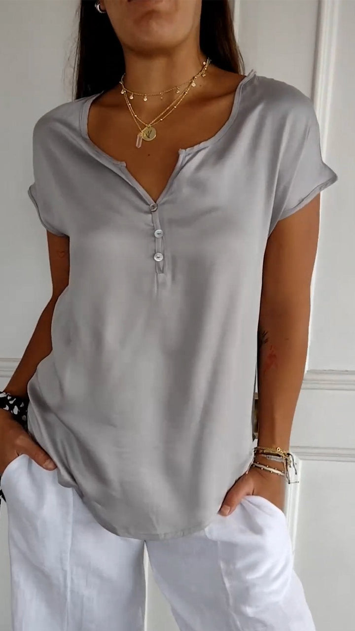 Maglietta Donna Scollo a V Vestibilità Comoda