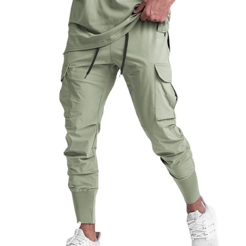 Pantaloni Jogger Uomo Tessuto Tecnico Tasche Laterali - Vesarelli