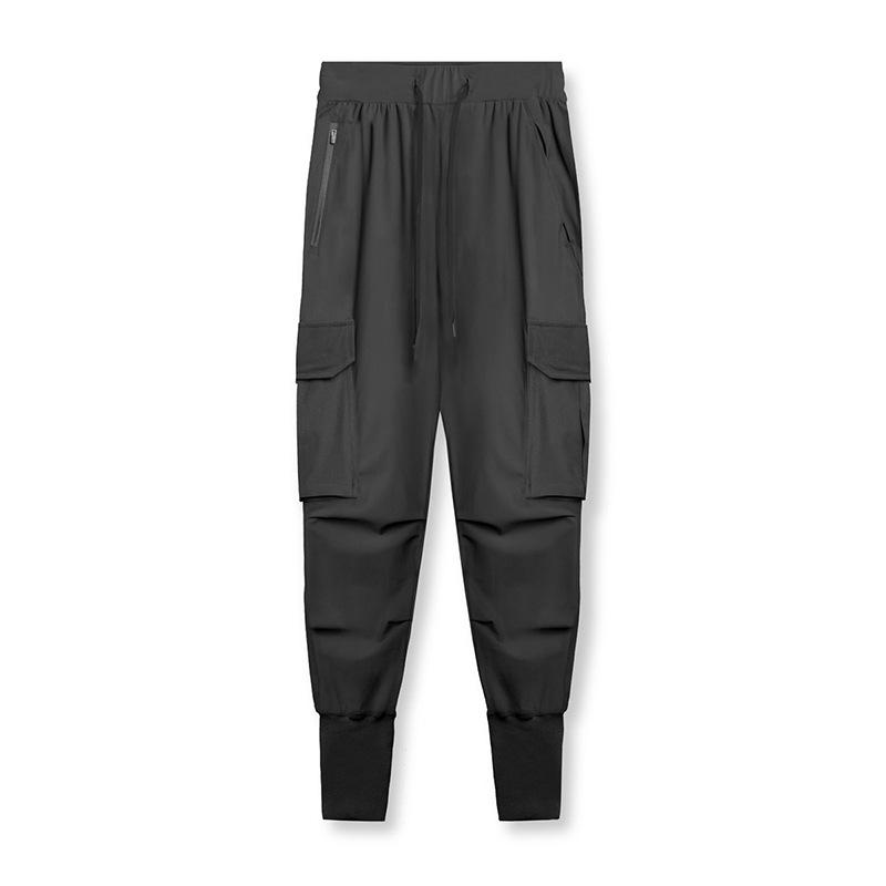 Pantaloni Jogger Uomo Tessuto Tecnico Tasche Laterali