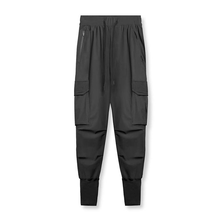 Pantaloni Jogger Uomo Tessuto Tecnico Tasche Laterali