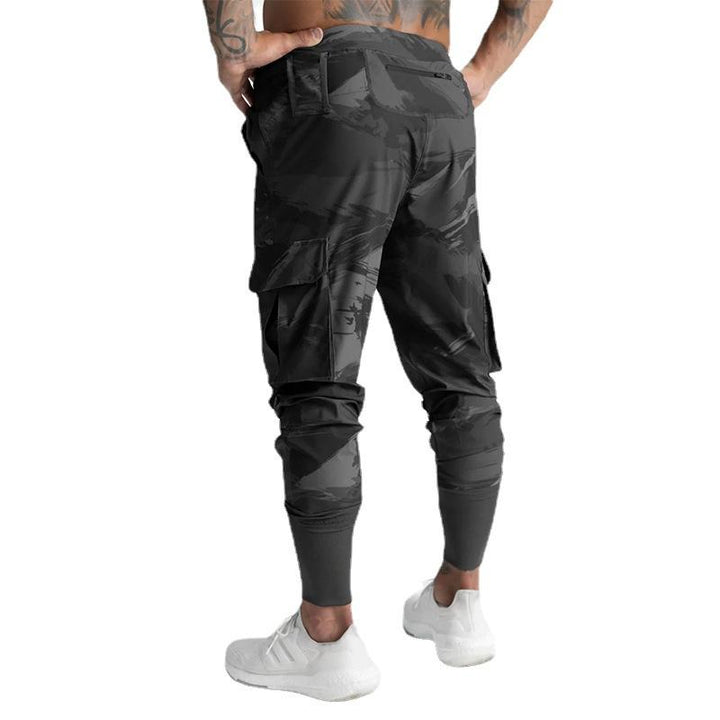 Pantaloni Jogger Uomo Tessuto Tecnico Tasche Laterali