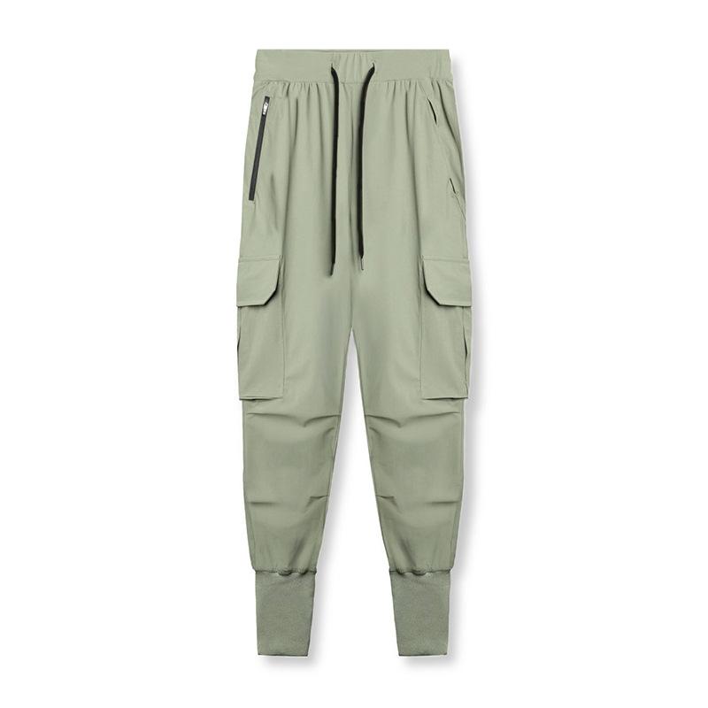 Pantaloni Jogger Uomo Tessuto Tecnico Tasche Laterali
