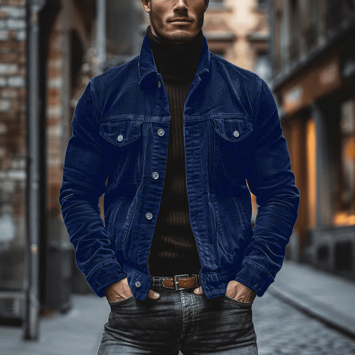 Giacca Uomo in Velluto Vintage Bottoni Frontali