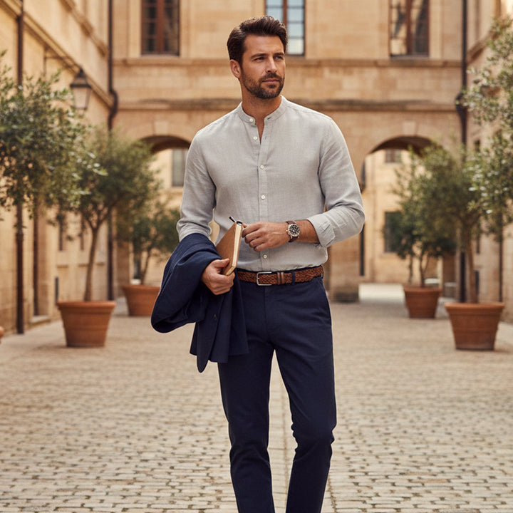 Camicia Uomo in Lino Estiva Classica Slim