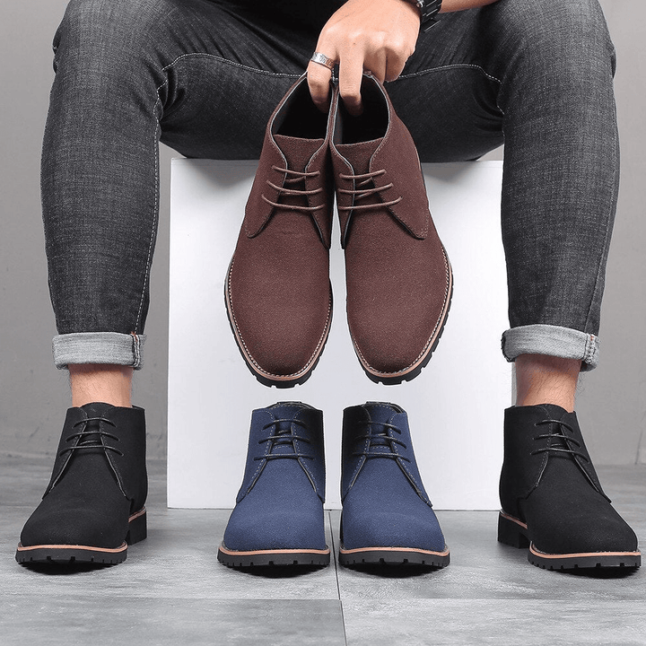 Scarpe Uomo Classiche in Scamosciato Resistente Elegante - Vesarelli