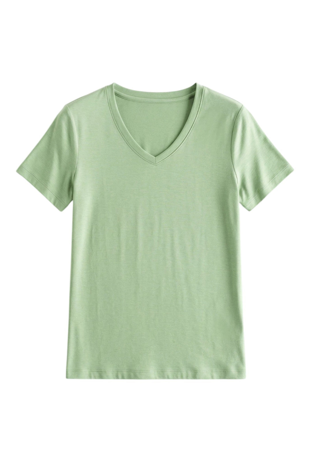 T-shirt Donna Cotone e Seta Scollo a V Manica Corta - Vesarelli