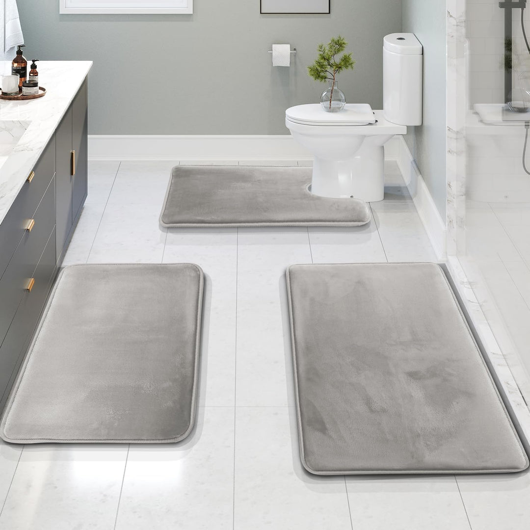 Tappetino da Bagno Memory Foam Velluto Morbido Set Multiplo