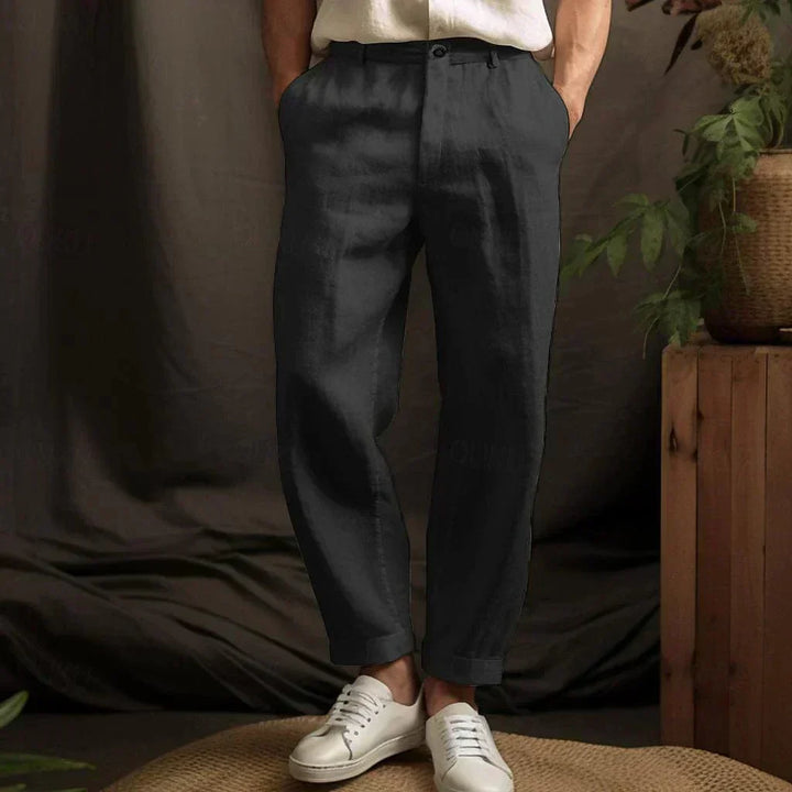Pantaloni Uomo Cotone Estivi Vestibilità Ampia Comfort