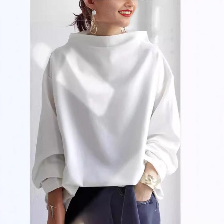 Maglia Donna Collo Alto in Morbida Maglia Elasticizzata - Vesarelli