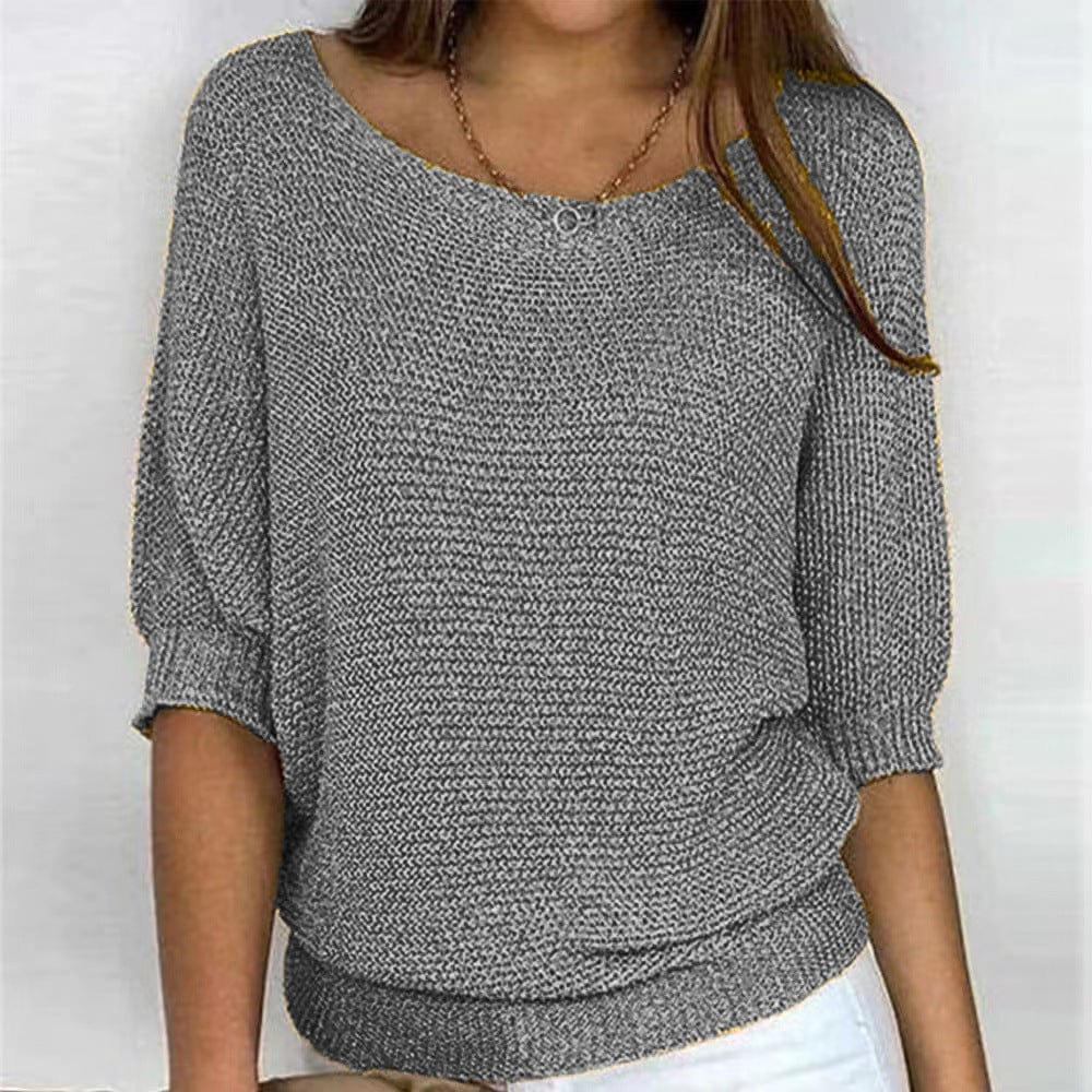 Maglione Donna Casual Scollo a Barca Vestibilità Comoda - Vesarelli