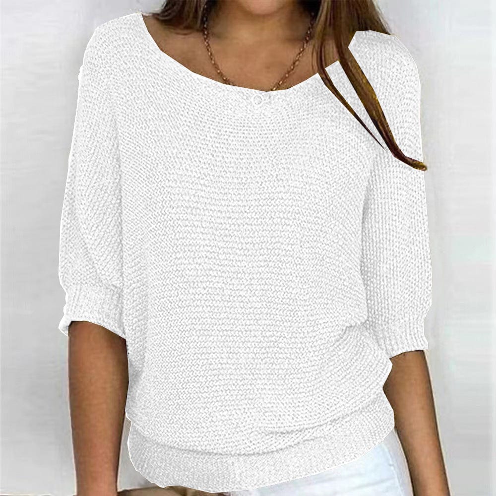 Maglione Donna Casual Scollo a Barca Vestibilità Comoda - Vesarelli