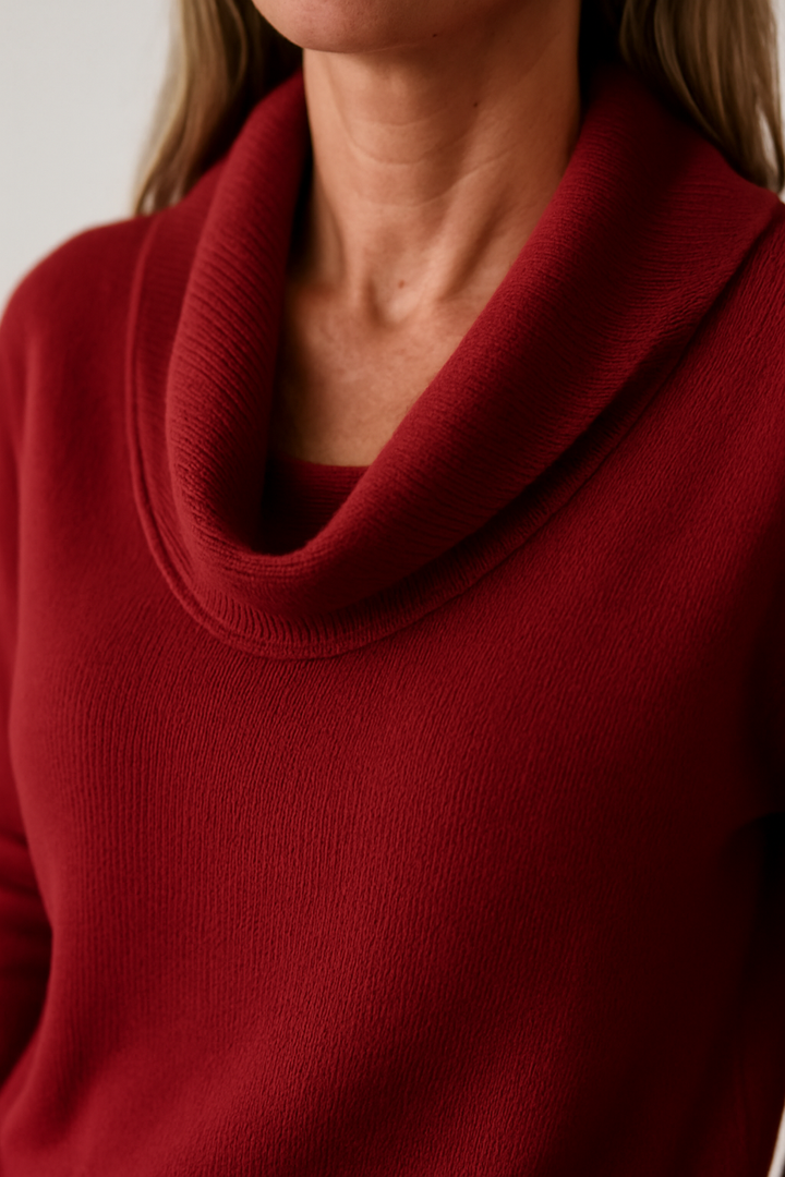 Maglione Donna in Maglia Ondulata Girocollo Morbido - Vesarelli