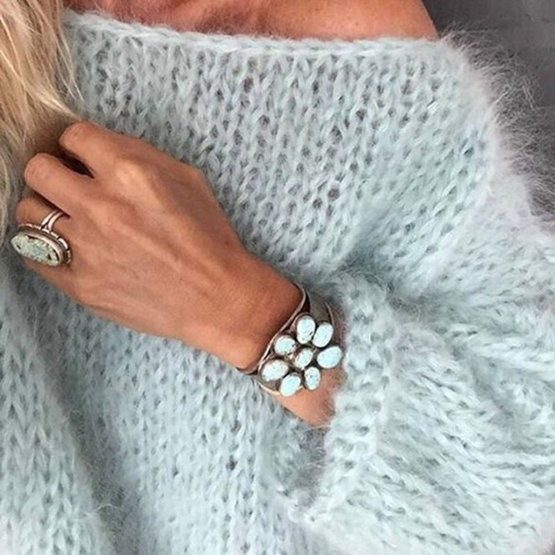 Maglione Donna Lavorato a Maglia Stile Elegante - Vesarelli