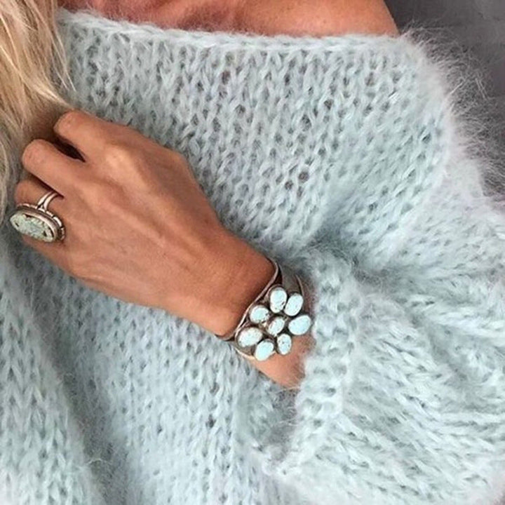 Maglione Donna Lavorato a Maglia Stile Elegante - Vesarelli