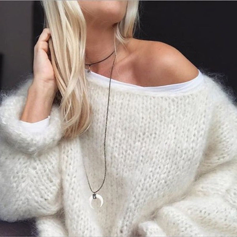Maglione Donna Morbido Oversize Maniche Lunghe Soffice - Vesarelli