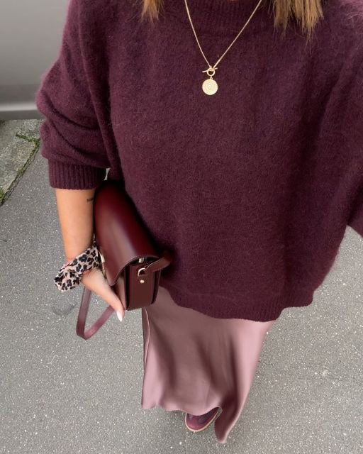 Maglione Donna Oversize in Misto Mohair Ampio - Vesarelli