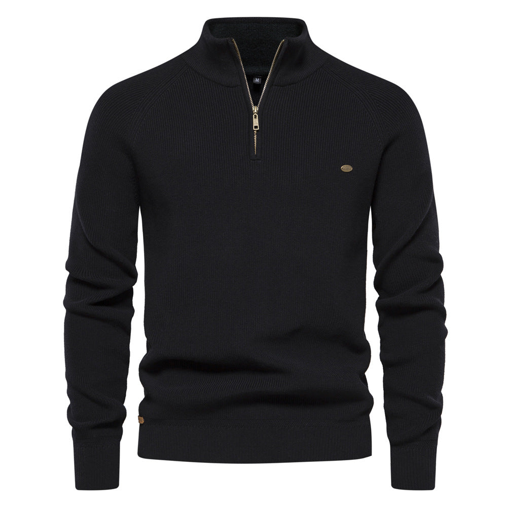 Maglione Uomo Autunnale con Zip Comfort Morbido - Vesarelli