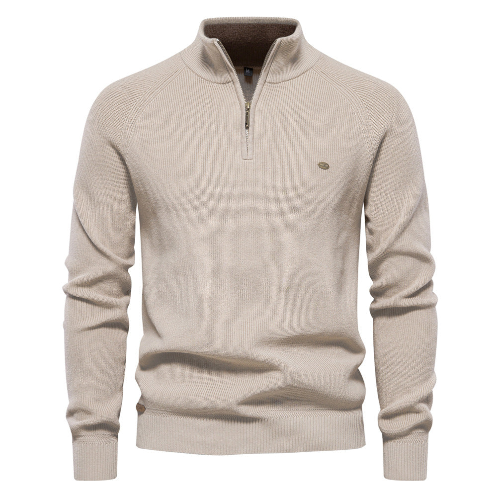 Maglione Uomo Autunnale con Zip Comfort Morbido - Vesarelli