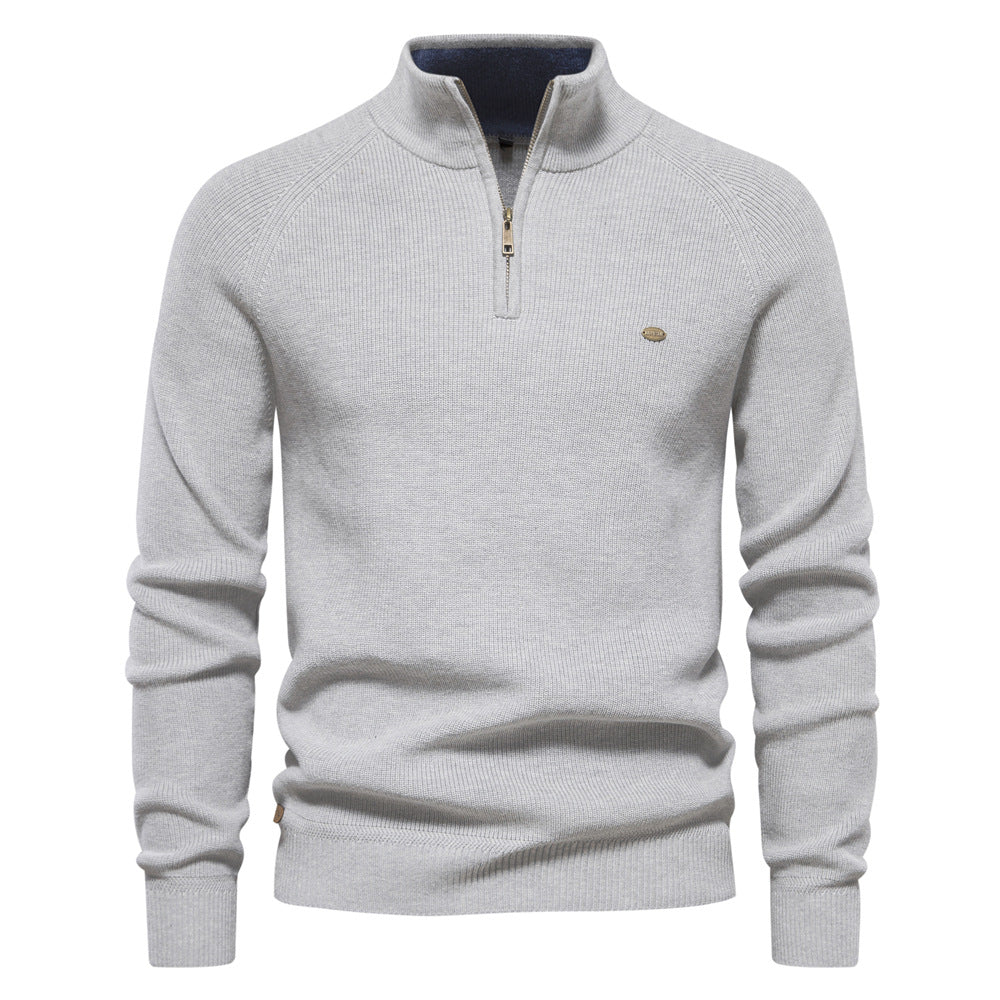 Maglione Uomo Autunnale con Zip Comfort Morbido - Vesarelli