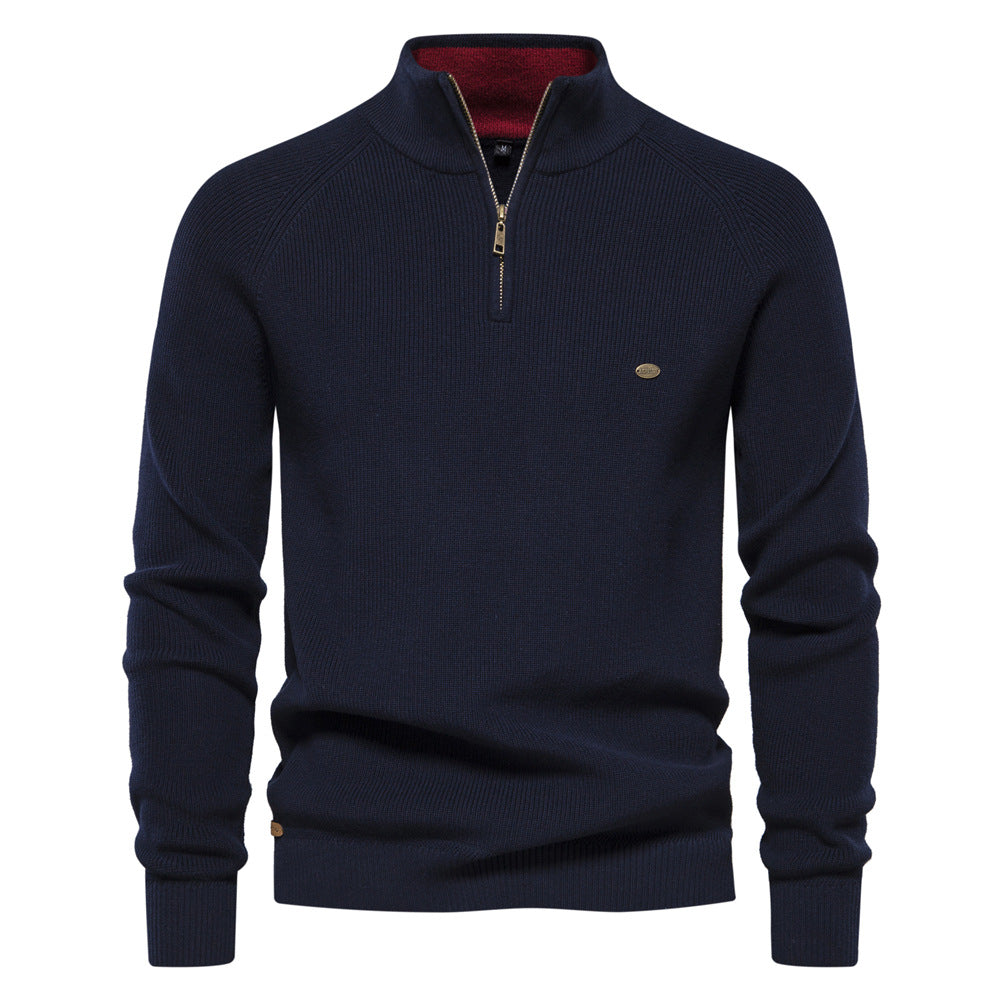 Maglione Uomo Autunnale con Zip Comfort Morbido - Vesarelli