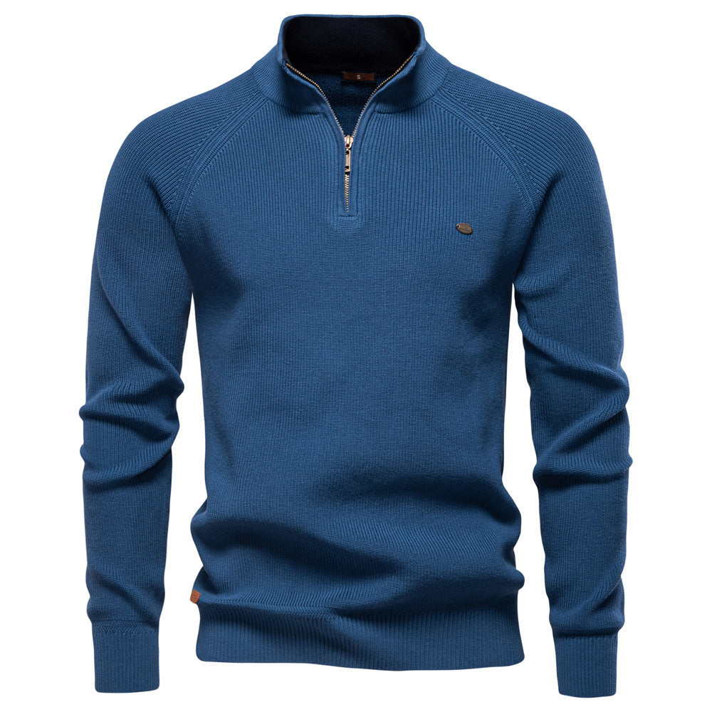 Maglione Uomo Autunnale con Zip Comfort Morbido - Vesarelli