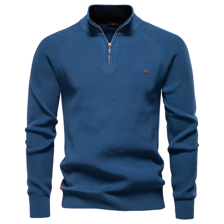 Maglione Uomo Autunnale con Zip Comfort Morbido - Vesarelli