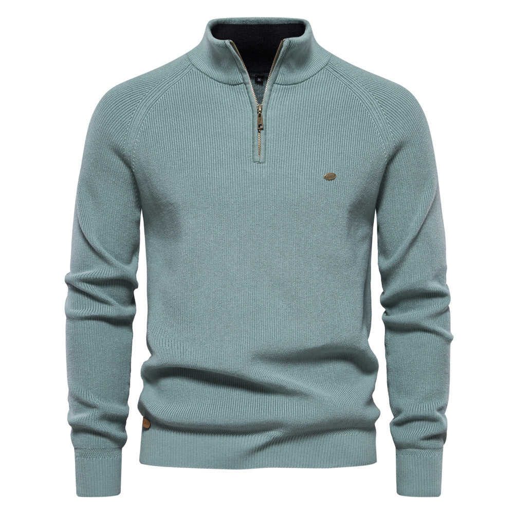 Maglione Uomo Autunnale con Zip Comfort Morbido - Vesarelli