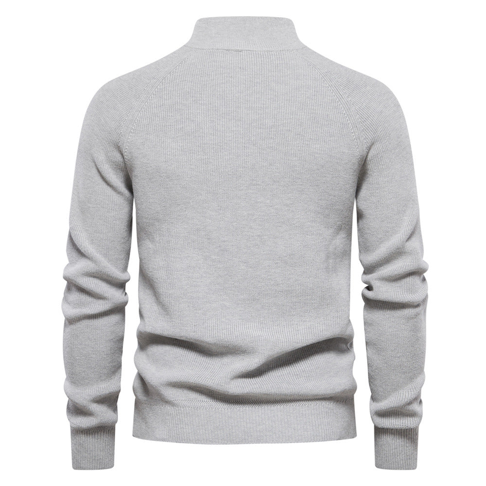 Maglione Uomo Autunnale con Zip Comfort Morbido - Vesarelli